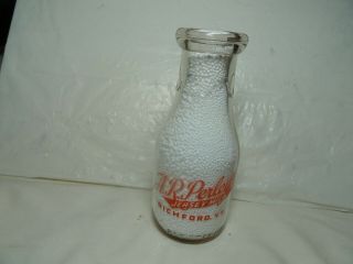 Vt.  Milk Bottle,  A.  R.  Perley 