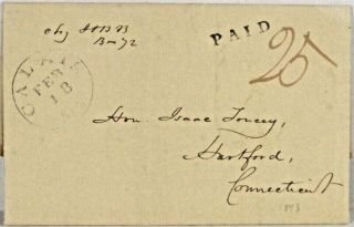 Hon.  Isaac Toucey Letter From Senator James W.  Bradbury - 1843