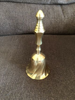 Vintage Solid Brass Hand Bell Made In India