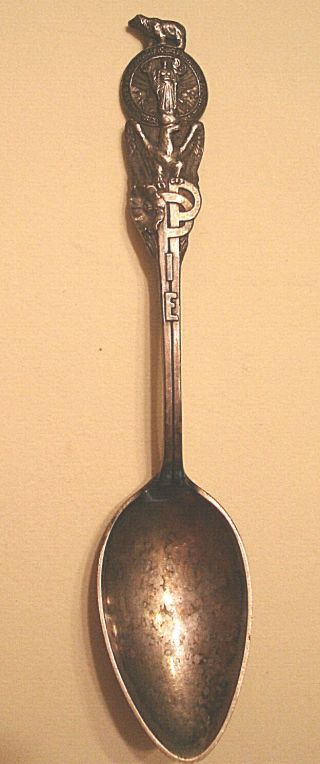 1915 Panama Pacific Exposition PPIE SILVER BEAR SPOON,  Chas.  M.  Robbins Manuf. 2