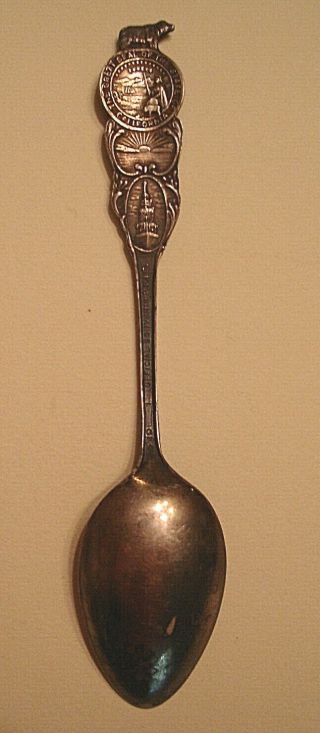 1915 Panama Pacific Exposition PPIE SILVER BEAR SPOON,  Chas.  M.  Robbins Manuf. 3