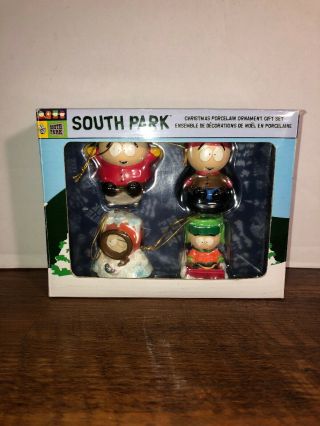2007 Kurt Adler South Park 4 - Piece Porcelain 2.  5 " Ornament Gift Set Rare