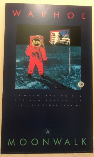 Rare Andy Warhol 1989 Moonwalk 1st Edition Lithograph Poster Print 3