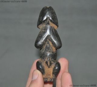 Rare Hongshan Culture Meteorite Iron Male Genitals Primitive Female Body Statue
