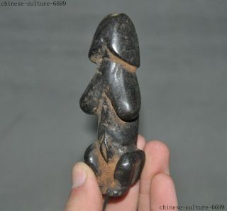 Rare Hongshan Culture Meteorite Iron male Genitals primitive Female body statue 2