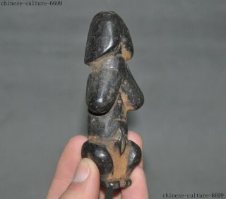 Rare Hongshan Culture Meteorite Iron male Genitals primitive Female body statue 3