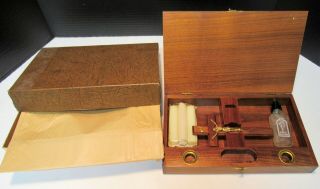 Vintage Catholic Sick Call Kit In Wooden Box 1950 