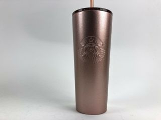Starbucks Holiday 2018 Glitter Rose Gold 24oz Tumbler Cup