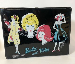 Vintage 1964 Barbie And Midge Black Lunchbox