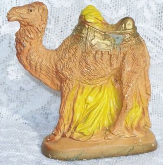Vintage Mid Century Christmas Nativity Creche Chalk Camel Figurine