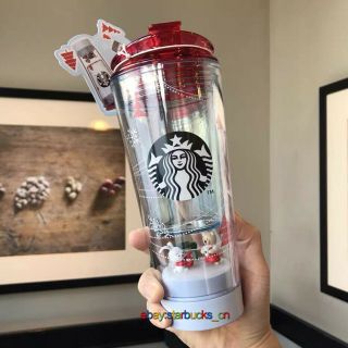 Starbucks Tumbler 2019 China Christmas Bear Party Led 10oz Water Bottle Cup