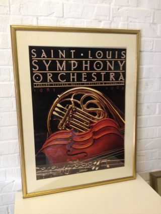 St.  Louis Symphony Orchestra 1983 - 84 Season Poster French Horn Clarinet & Violin