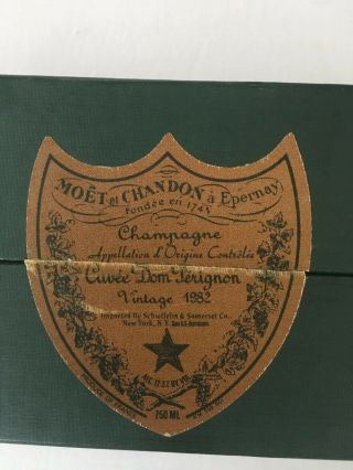 Vintage 1982 Cuvee Dom Perignon Champagne Box (empty)