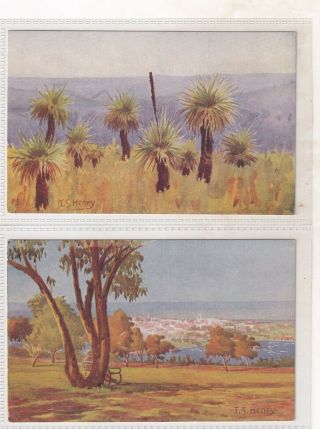 Vintage Postcard T.  S.  Henry Picturesque Seriesno6&no 7 Western Australia