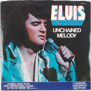 Elvis Presley: Unchained Melody Usa Jh - 11212 Promo 45 W/ Ps