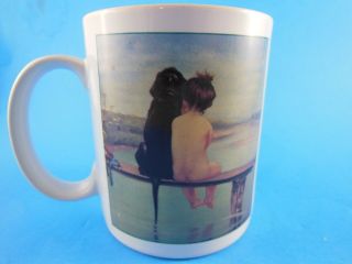 Always A Wee Bit Behind Leanin Tree Coffee Mug Cup Naked Child With Dog