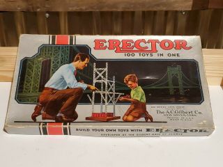 Vintage Erector Set No.  2 1/2 - 1950s - A.  C.  Gilbert Co.  Set In Cardboard Box