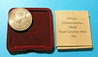 1939 Canada Silver Official Medal,  King George Vi Royal Visit -