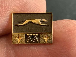 Greyhound Bus Lines 20 Years Of Service Award Pin.  Dog Pin.