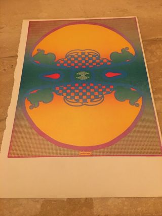 Flawed Vtg Peter Max Poster 1970 11”x16” 1,  2,  3 Infinity