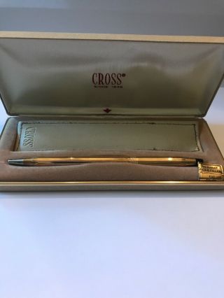 Vintage Ladies 4542 Cross 1/20 10k Gold Filled Pen,  Leather Case,  Paperwork