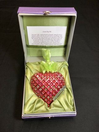 Swarovski Expressions From The Heart Blown Glass Crystal Ornament - Pink W/box