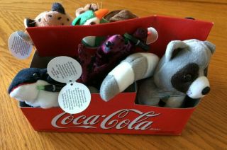 Coca Cola Plush International Beanie Babies Complete Set Of 6 With Tags