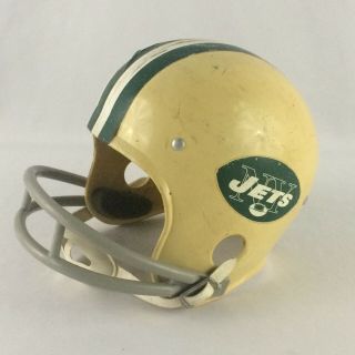 Vintage York Jets Mini Helmet Rawlings Nfl Football Collectible Display 70s