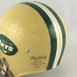 Vintage York Jets Mini Helmet Rawlings NFL Football Collectible Display 70s 2