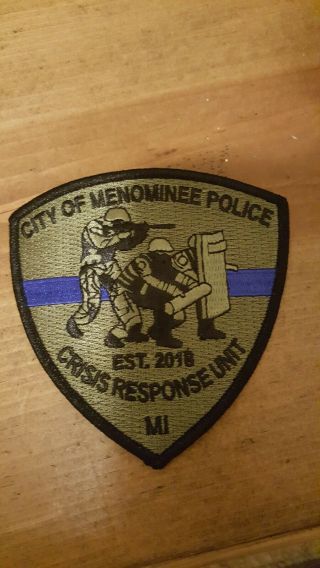 Menominee Michigan Police Crisis Response Team Shoulder Patch