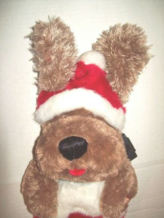 Dan Dee Animated Musical Plush Dog Stocking with Bells Christmas 25 ' 2