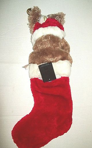 Dan Dee Animated Musical Plush Dog Stocking with Bells Christmas 25 ' 3