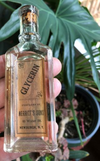 With Contents:glycerine Prepared By Merritt 