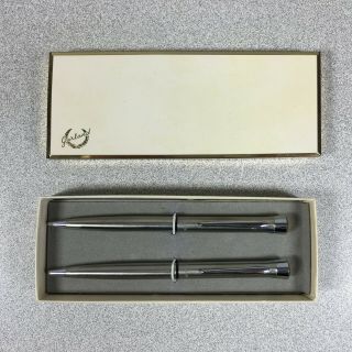 Vintage Garland Pen Pencil Set W/ Case - Mopar Direct Connection Race Team Logo