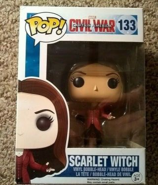 Funko Pop Marvel Scarlet Witch Civil War Captain America 133 Figure
