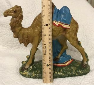 Vintage Italy Paper Mache Nativity Standing Camel Hand Painted