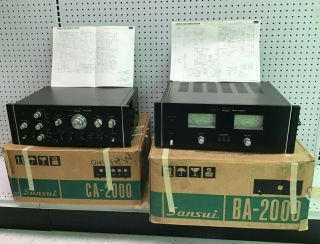 Vintage Sansui Ba - 2000 Power Amplifier & Ca - 2000 Pre - Amplifier