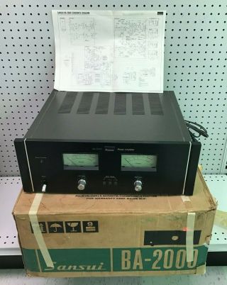 Vintage Sansui BA - 2000 Power Amplifier & CA - 2000 Pre - Amplifier 2