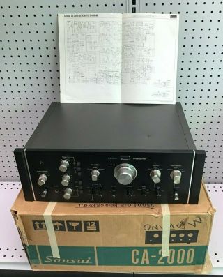 Vintage Sansui BA - 2000 Power Amplifier & CA - 2000 Pre - Amplifier 3