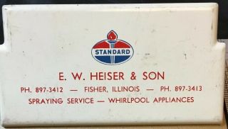Vintage Advertising Clip Board Standard Heifer & Son Fisher Illinois NR 2