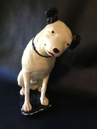 Vintage Rca Victor Nipper Dog Chalk - Ware Plaster Circa 1930s - 40s