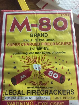 M80 Firecracker Label 80 - 16 (80label Packs Of 16) Pre Ebay Rules