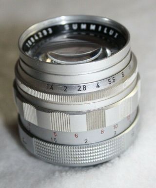 Vintage Leica Summilux 1:1.  4 50mm M Mount Rangefinder Camera Lens Version 2 Ii