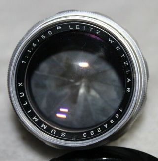 Vintage LEICA Summilux 1:1.  4 50mm M Mount Rangefinder Camera Lens VERSION 2 II 3