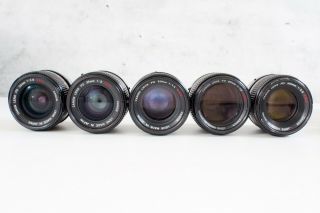 Canon FD Vintage Full Frame Prime 10 Lens Set S.  S.  C.  with Pelican 1510 3