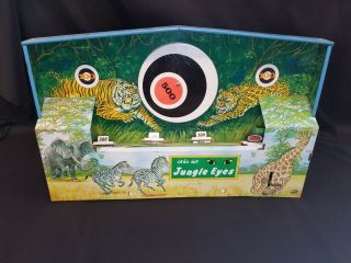 Vintage Ohio Art Jungle Eyes Shooting Gallery Wind Up Tin Toy Arcade Game