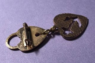 Vintage WWII 1940’s US NAVY Sweetheart Lapel Pin HOME FRONT Jewelry HEART 3