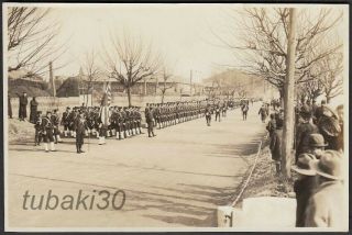 B6 Wwii Japanese Photo Naval Landing Soldiers In Japan Concession Hankou China