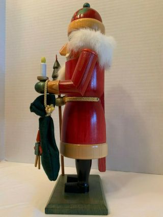 FATHER CHRISTMAS HOLLY SANTA NUTCRACKER with Tree and Toy Sack 3