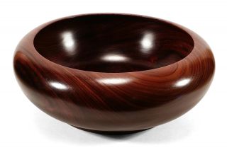Large Turned Wood Bowl Costa Rica Rosewood Cocobolo 12.  5 In.  Diameter